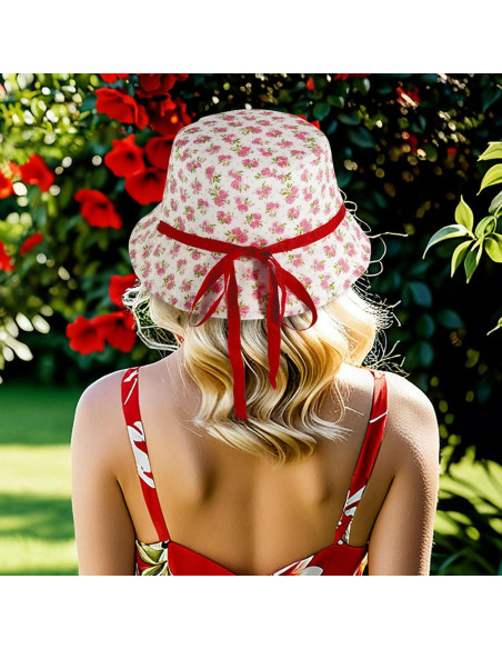 Sombrero de Cubo Reversible Docila para Mujeres Floral