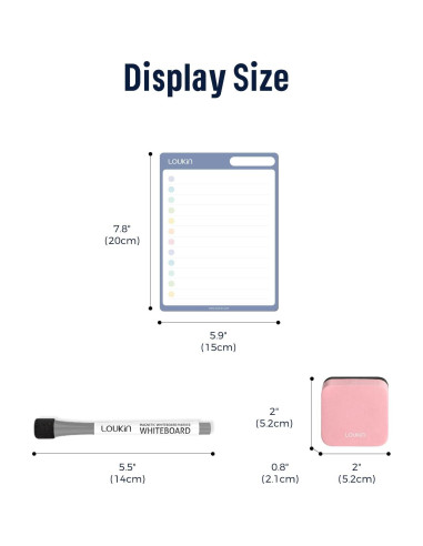 Listas de Verificación Borrado en Seco Loukin 4 Paquete 15x20cm