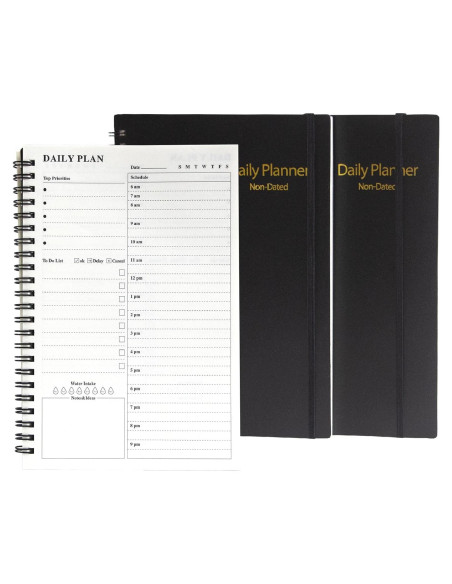Planificador Diario Sin Fecha JIEYAN A5 152 Páginas 2 Paquete