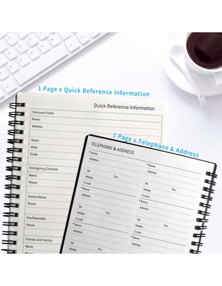 Planificador Diario Sin Fecha JIEYAN A5 152 Páginas 2 Paquete