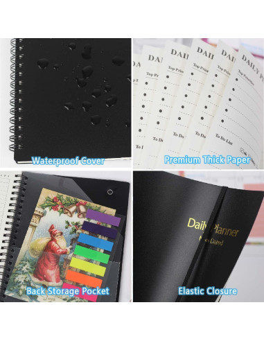 Planificador Diario Sin Fecha JIEYAN A5 152 Páginas 2 Paquete