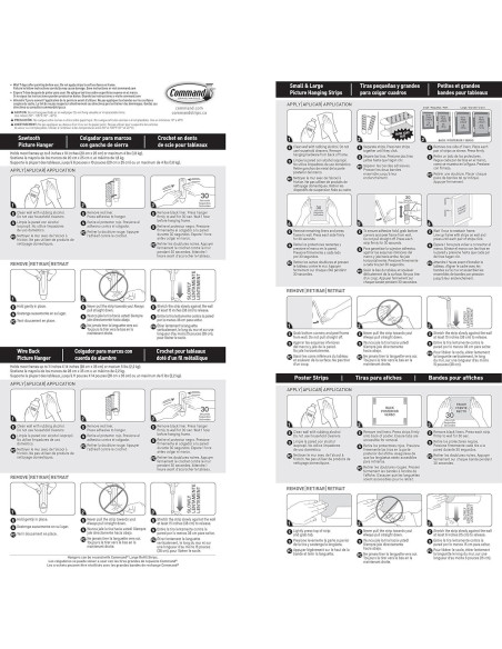 Kit de Colgadores de Imágenes Command 3M - 15 Imágenes, Blanco
