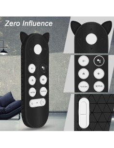 Funda Protectora Silicona para Control Remoto Google Chromecast - Negro 2