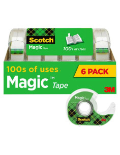 Cinta Mágica Scotch 6 Rollos 1.9 cm x 165.1 m con Dispensadores
