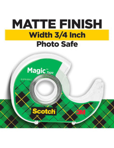 Cinta Mágica Scotch 6 Rollos 1.9 cm x 165.1 m con Dispensadores 2