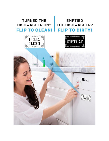 Imán Limpio Sucio PWHINGN Doble Cara 9.7x5.6cm PVC Imán Limpio Sucio PWHINGN Doble Cara 9.7x5.6cm PVC