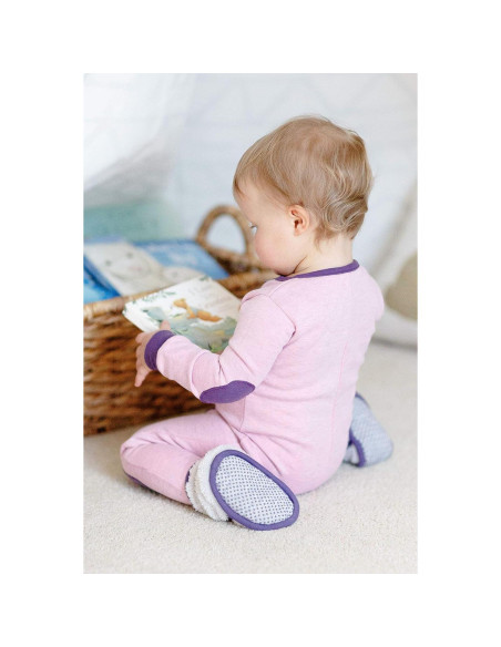 Botines para Bebés Unisex Baby Deedee 12 Meses Ciruela Plateada