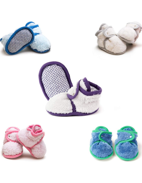 Botines para Bebés Unisex Baby Deedee 12 Meses Ciruela Plateada