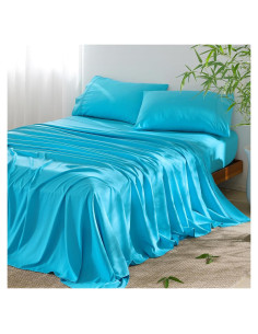 Juego de Sábanas Twin 4 Piezas Whitney Home Aqua