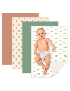 Almohadilla de Cambio de Bebé Geelin 4 Pcs 50x70 cm Impermeable