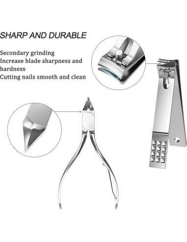 Kit de Manicura y Pedicura Tseoa 12 Piezas Estuche Viaje