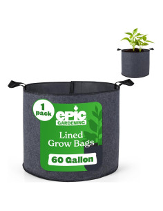 Bolsa de Cultivo Epic Gardening 60 Galones Forrada - Fieltro PET