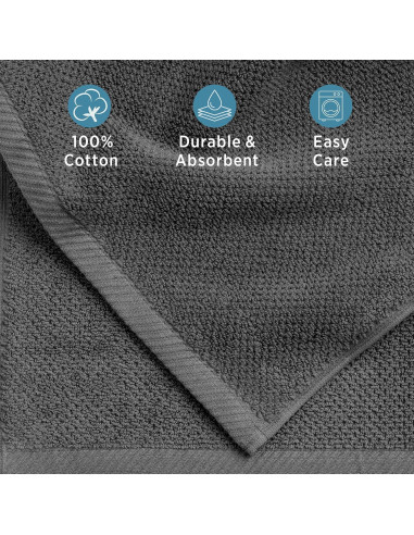 Juego de Toallas de Algodón 100% Welhome Franklin 6 Piezas 600 GSM