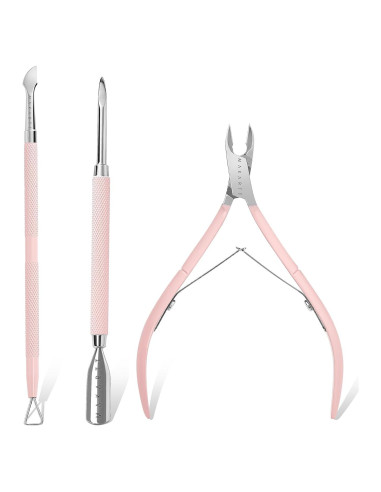 Kit de Manicura 3 en 1 Makartt - Cortador y Empujador de Cutículas