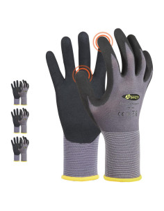 Guantes de Trabajo JKSafety Sandy Nitrile Táctiles 3 Pares L