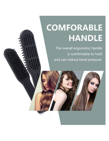 Cepillo Alisador Doble Cara JIANWEI Negro 23x4cm 140g