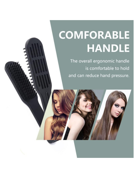 Cepillo Alisador Doble Cara JIANWEI Negro 23x4cm 140g