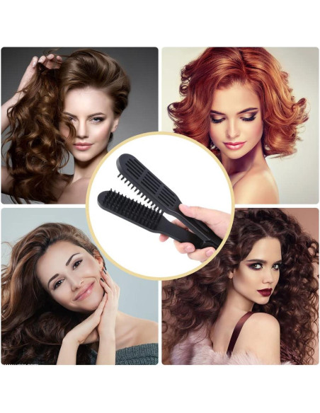 Cepillo Alisador Doble Cara JIANWEI Negro 23x4cm 140g