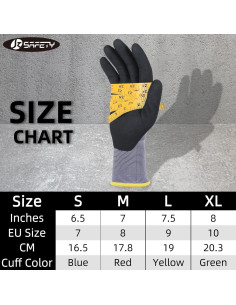 Guantes de Trabajo JKSafety Sandy Nitrile Táctiles 3 Pares L 2