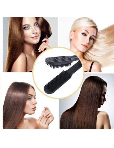 Cepillo Alisador Doble Cara JIANWEI Negro 23x4cm 140g