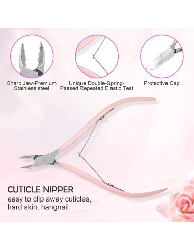 Kit de Manicura 3 en 1 Makartt - Cortador y Empujador de Cutículas