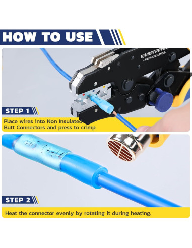 Conectores Termorretráctiles Haisstronica 80PCS AWG 26-10 Impermeables