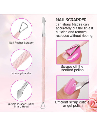 Kit de Manicura 3 en 1 Makartt - Cortador y Empujador de Cutículas
