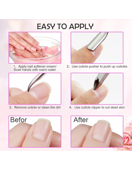 Kit de Manicura 3 en 1 Makartt - Cortador y Empujador de Cutículas