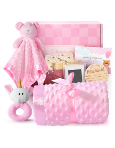 Set de Regalos para Baby Shower Niña - 10 Piezas Rosa
