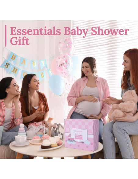 Set de Regalos para Baby Shower Niña - 10 Piezas Rosa