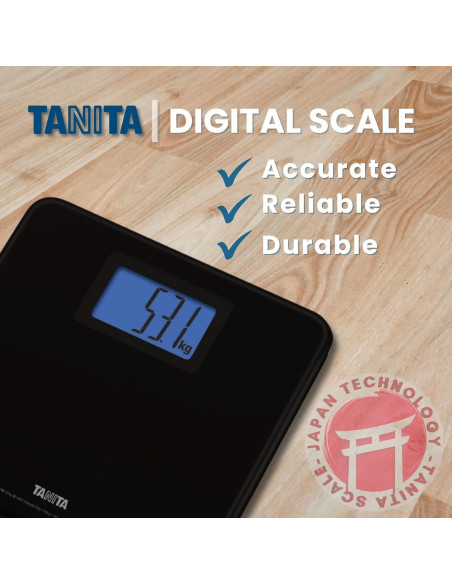 Balanza Digital de Baño Tanita HD-662 Negra 150 kg LCD Balanza Digital de Baño Tanita HD-662 Negra 150 kg LCD