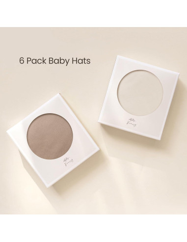 Konssy Conjunto de 6 Gorras Beanie para Bebés 0-6 Meses