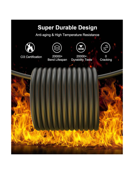 Cable HDMI 18.29m ALLEASA CL3 4K 60ft Soporta HDR10