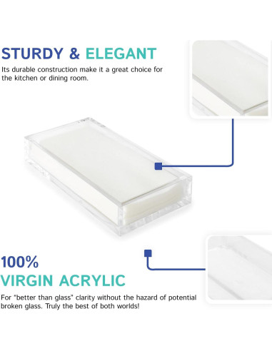 Soporte de Servilletas de Papel Acrílico Huang 12.7x21.6 cm