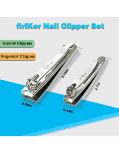 Juego de Cortauñas Acero Inoxidable PRO-AUTO Plata 7.6cm 2