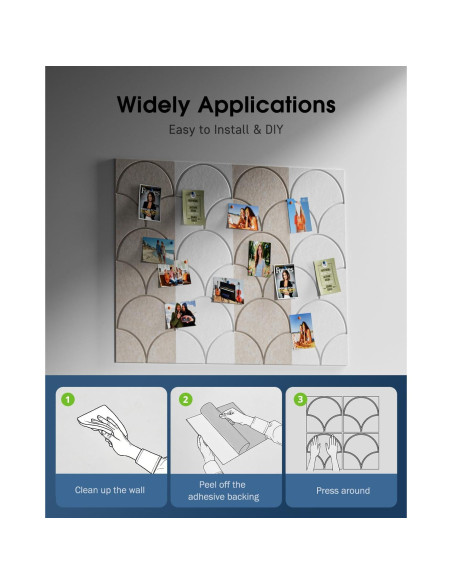 Paquete de 12 paneles acústicos autoadhesivos Woovio 30x30 cm beige