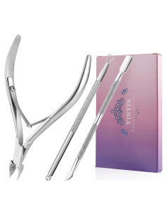 Recortador de Cutículas YINYIN Acero Inoxidable 3 en 1 Plata