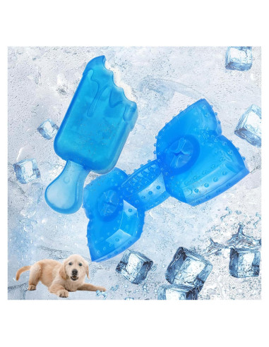 Juguetes de Masticar para Cachorros SPOFLY - Paquete de 2, Congelables