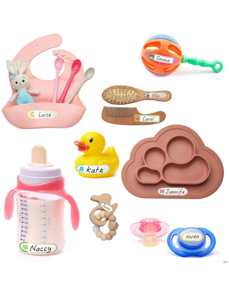 64 Etiquetas de Nombre Impermeables Giliger para Niños