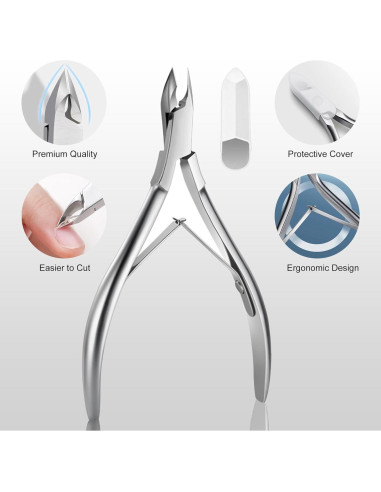 Kit de Recortadores de Cutículas Cbiumpro 5 Piezas Acero Inoxidable