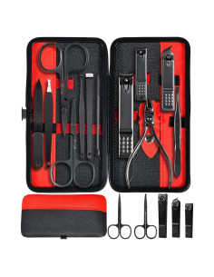 Kit de Manicura y Pedicura 12 Piezas Mastaking Acero Inoxidable