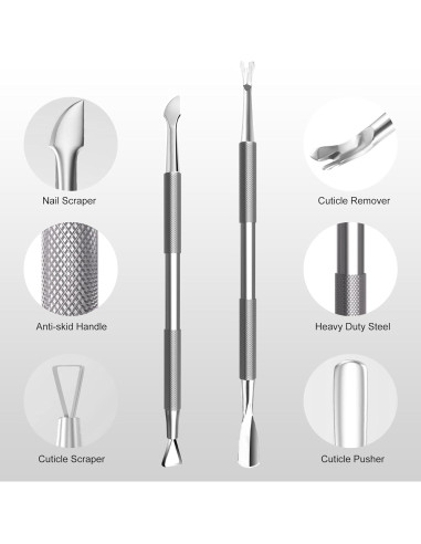Kit de Recortadores de Cutículas Cbiumpro 5 Piezas Acero Inoxidable