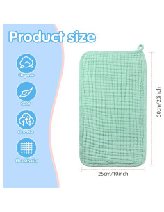Paños de Muselina para Eructos Hicarer 6 Piezas 50x25 cm 2
