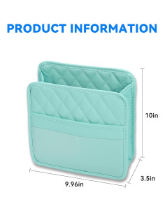 Organizador de Asiento Trasero Couslcd Verde de Cuero PU 2