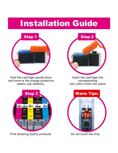 Tóner Amarillo CLI-281 XXL Compatible Canon 281XXL 2-Pack