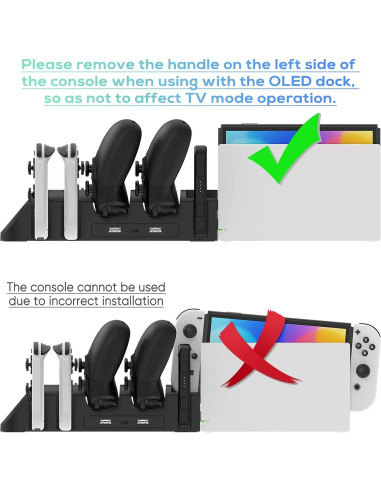 Dock de Carga FastSnail para Nintendo Switch y Joy-Con