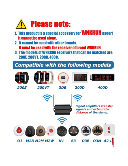 Botón de Llamada Inalámbrico WNKRUN CS-O1 Impermeable