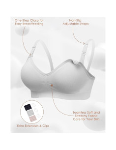 Sujetadores de Maternidad HOFISH para Lactancia - Paquete de 3 2