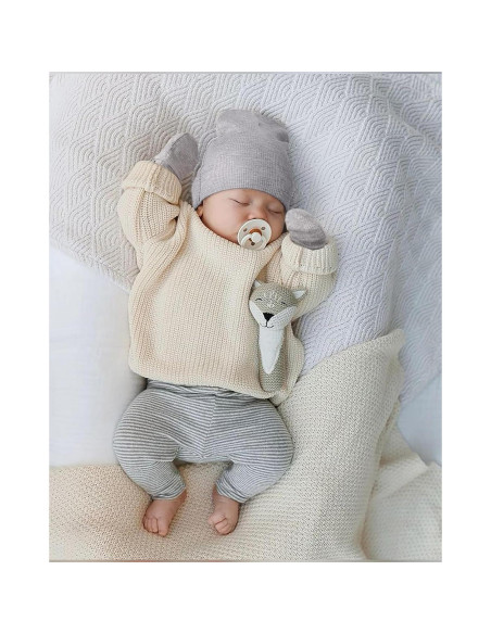 Conjunto de Gorro y Manoplas AQOKKA Bebés 0-3 Meses Unisex