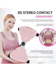 Máquina de Torsión de Cintura Genérico Rosa con Masaje y Bandas 2